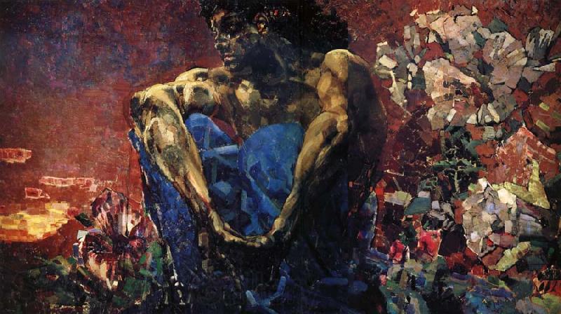 Mikhail Vrubel The Demon sat Spain oil painting art